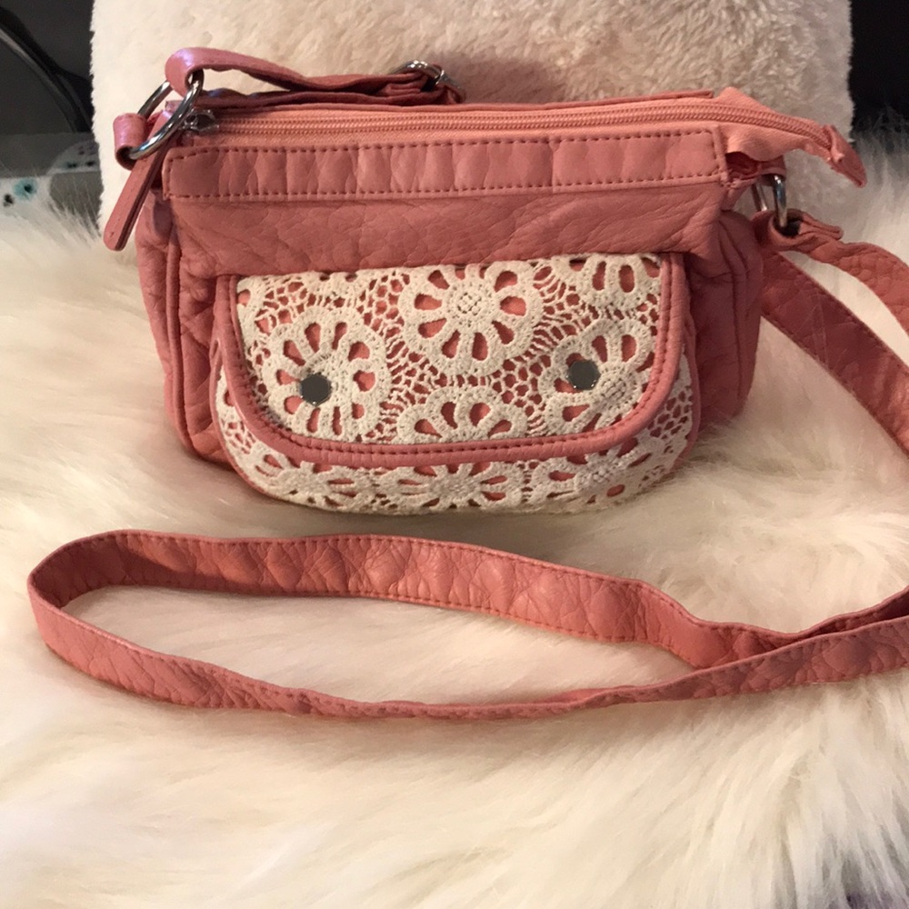 Pink small shoulder crossbody bag
